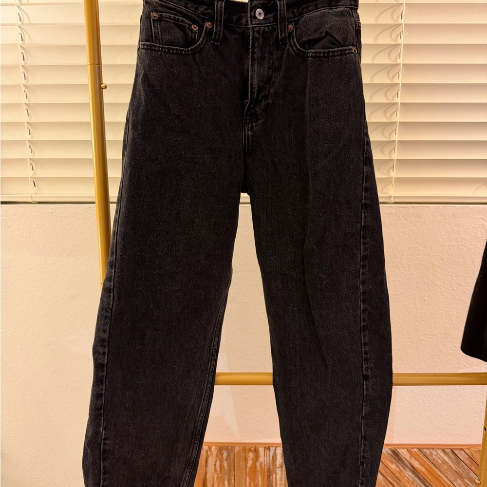 Abercrombie & Fitch Women’s Barrel Black Jeans Curve Love